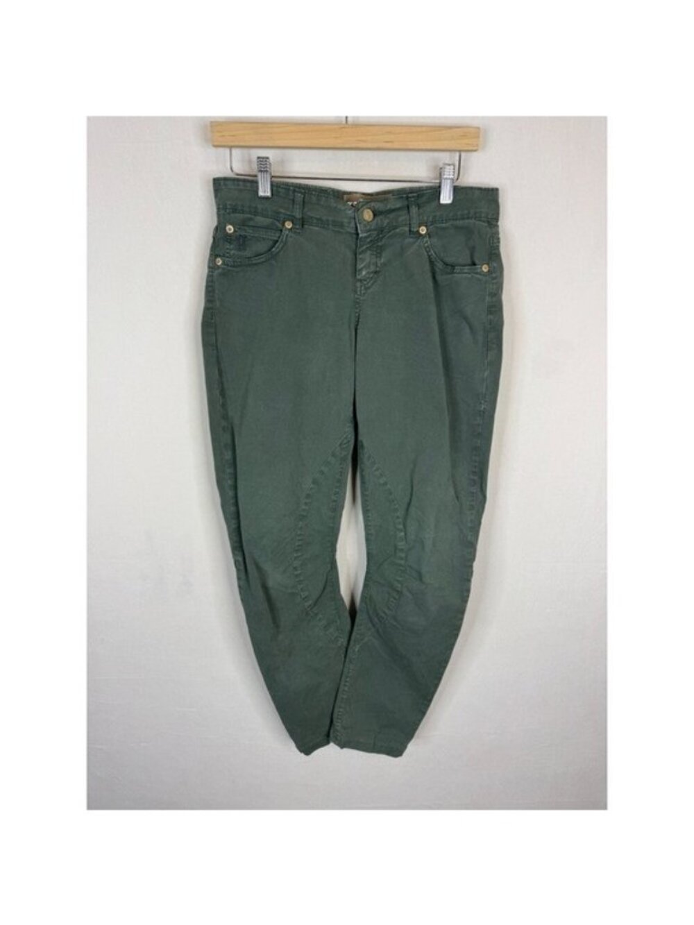 Galliano by John Galliano Olive Green Panelled Trousers Italy IT 43 Women 10